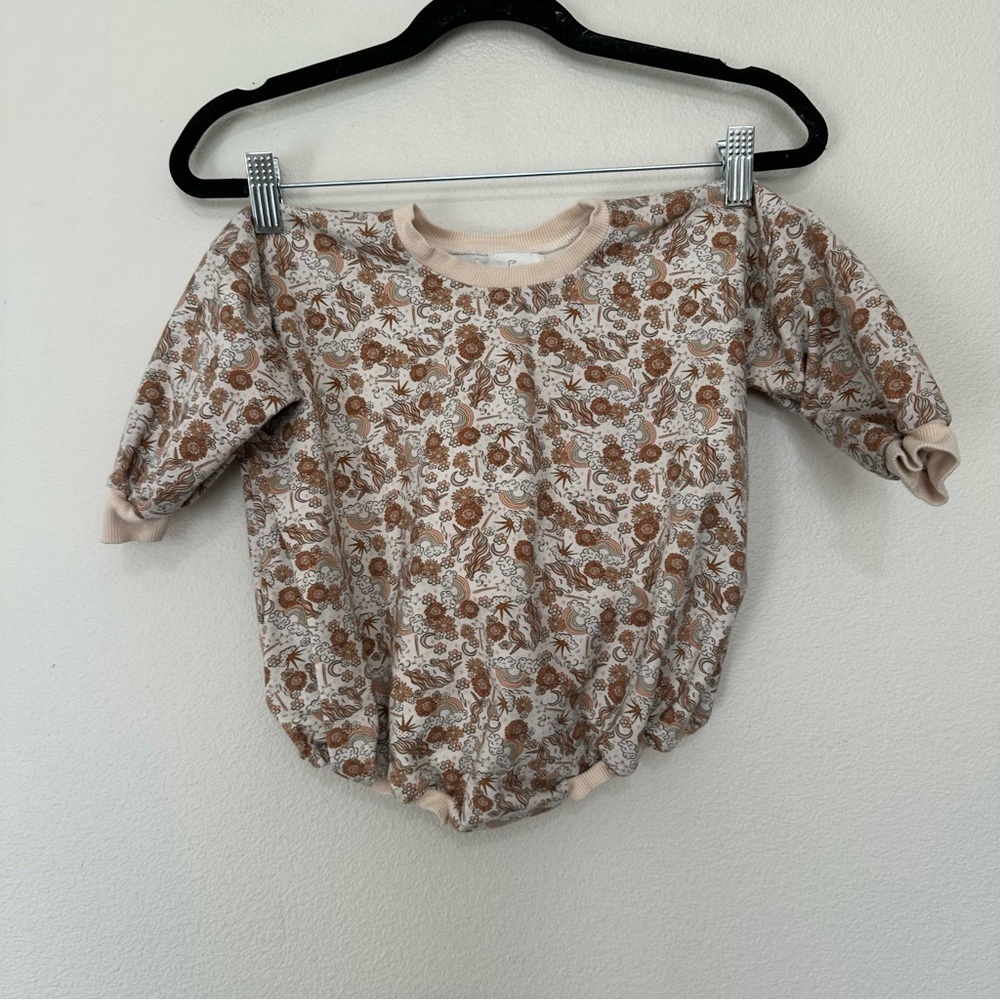 Addie joy company girls bubble romper neutral unicorn rainbow size 18-24 months